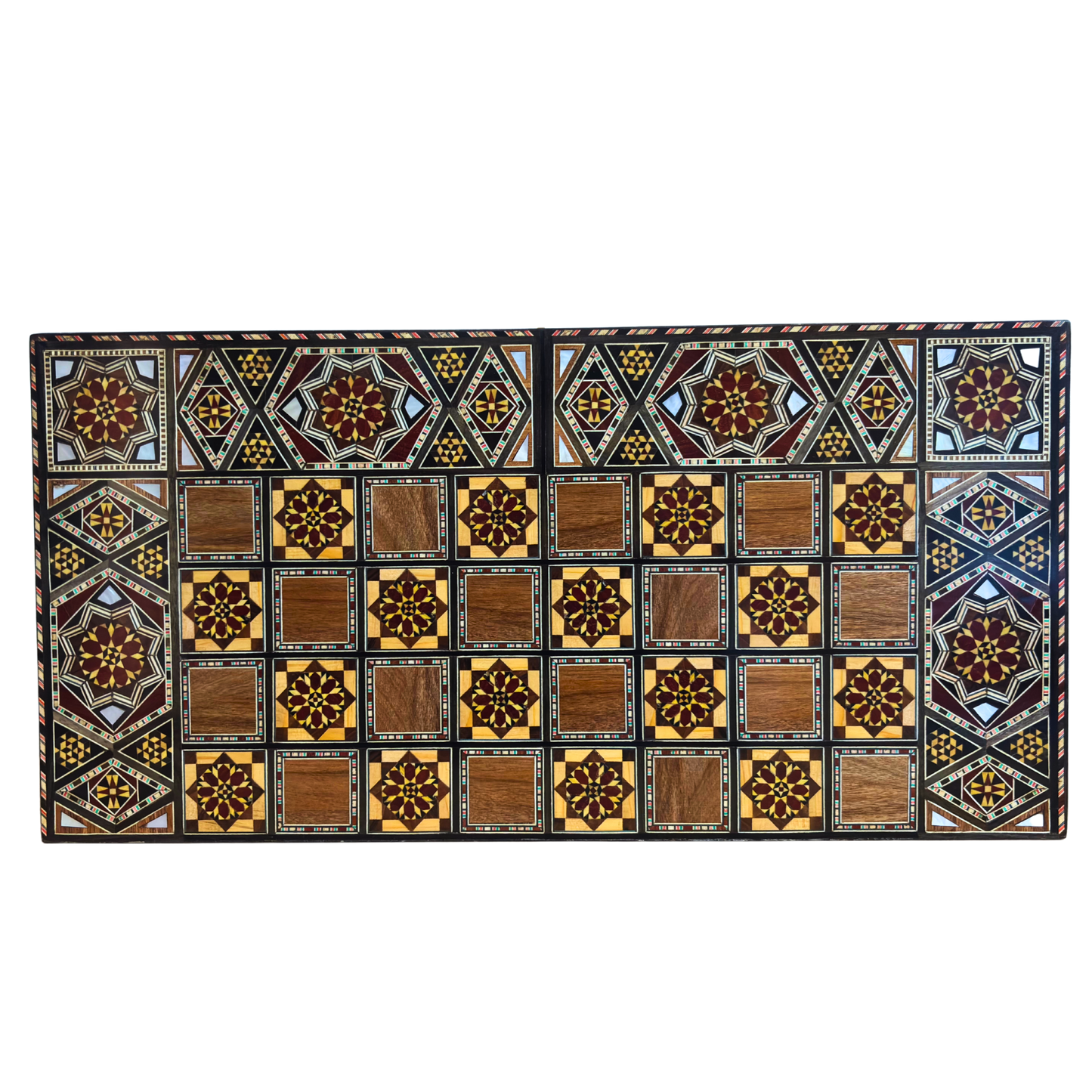 Handcrafted Damascene Backgammon & Chess Table by Gaby Al Dayeh – Masterpiece with Mother of Pearl Inlay