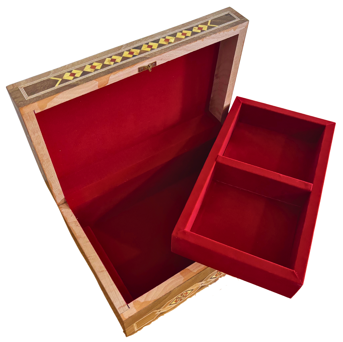 Boîte Damasquinée avec Serrure – Chef-d’Œuvre Fait Main