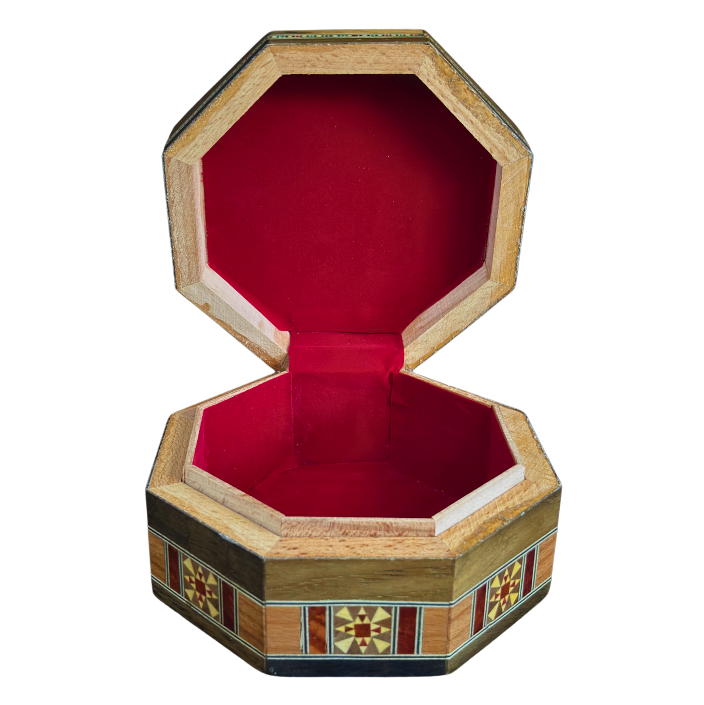 Boîte en Mosaïque Damascène Faite Main – Nacre & Velours