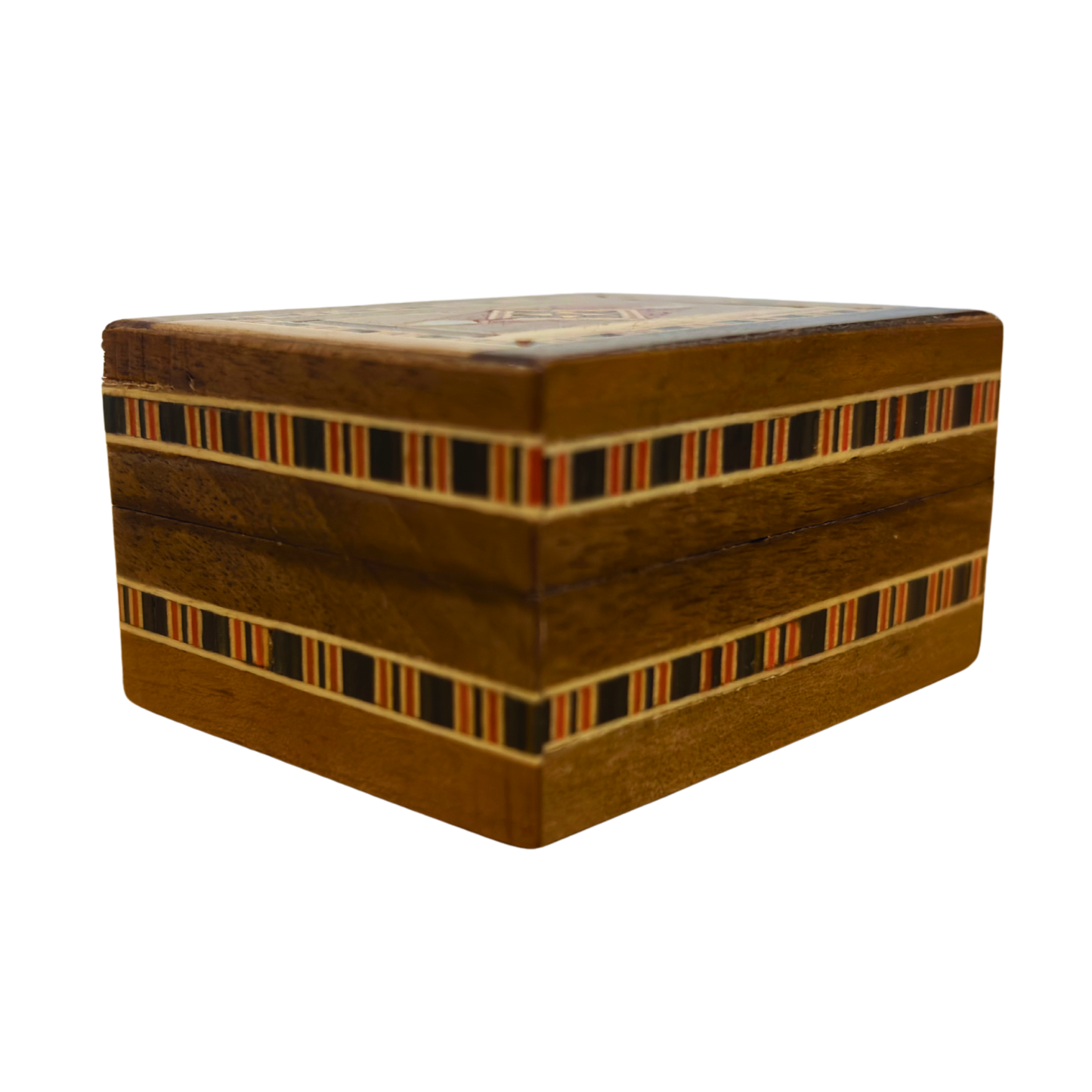 Handgemaakte Mozaïek Ringdoos uit Damascus – Fluweel