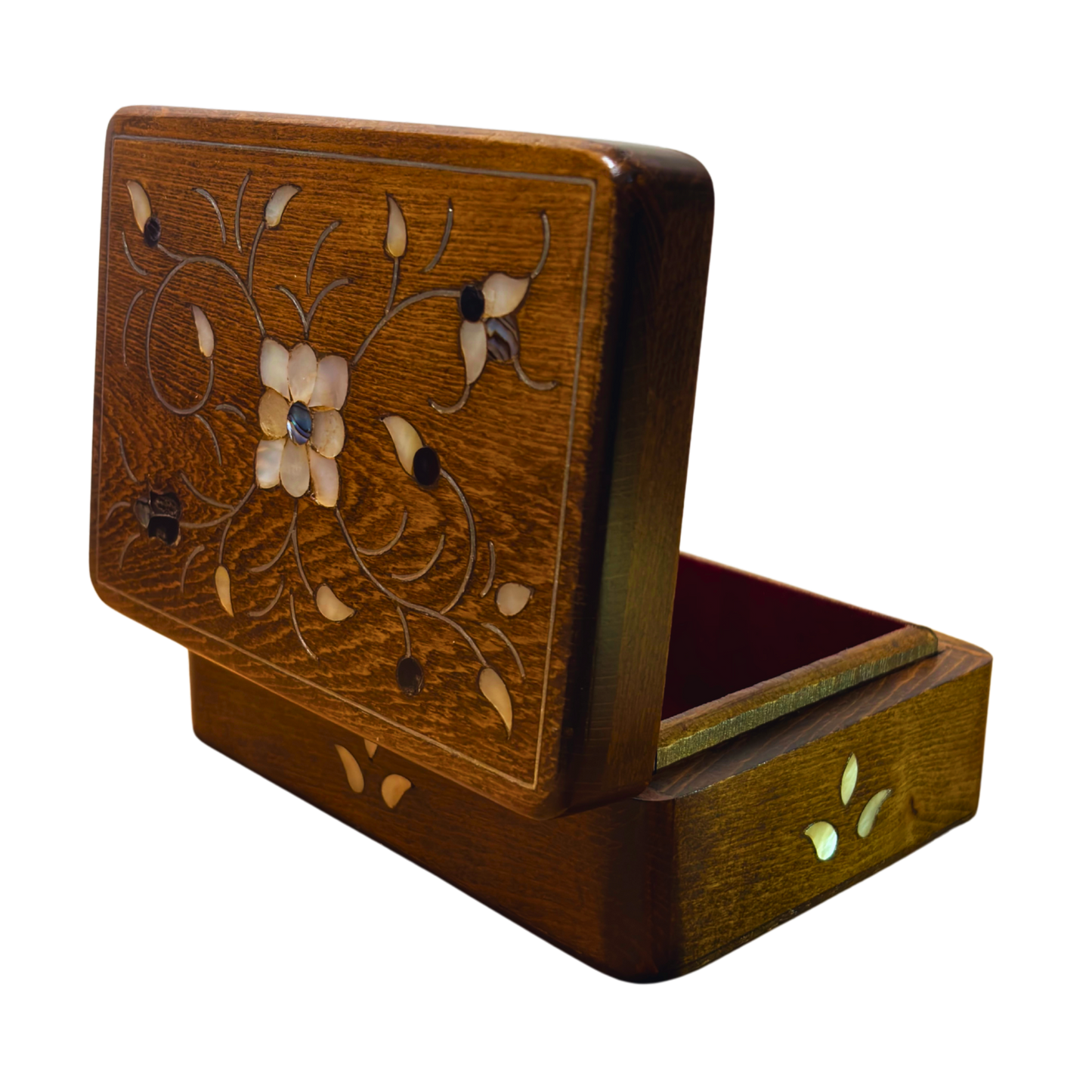 Boîte Damasquine de Luxe Artisanale – Nacre & Velours