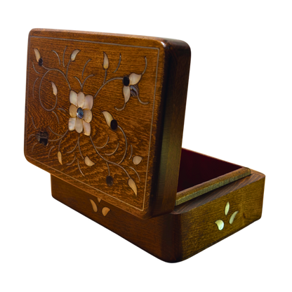 Boîte Damasquine de Luxe Artisanale – Nacre & Velours