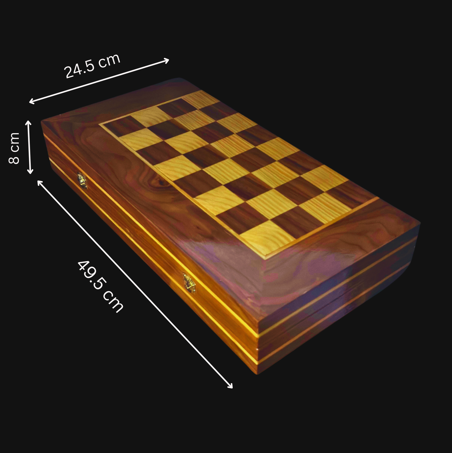 Ręcznie Wykonany Damasceński Stół do Szachów i Backgammona od Gaby Al Dayeh – Klasyczny Wzór Mozaiki