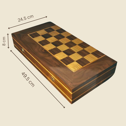 Mesa de Backgammon y Ajedrez Damasquina Hecha a Mano por Gaby Al Dayeh – Diseño Clásico